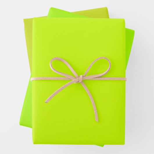 Schlichte Limone Frühlingshemme Grüne Farbtöne 3 T Geschenkpapier Set (Beispiel)