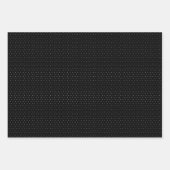 Schlichte Linien und Punkte Schwarz-Weiß-Urlaub Geschenkpapier Set (Vorderseite 2)