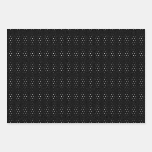 Schlichte Linien und Punkte Schwarz-Weiß-Urlaub Geschenkpapier Set (Vorderseite 2)