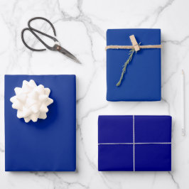 Schlichte Luftauflösung Blauer Schatten 3 Tonne Geschenkpapier Set