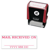 Schlichte "MAIL EMPFANGEN" Briefmarke aus Kautschu Permastempel (Beispiel)