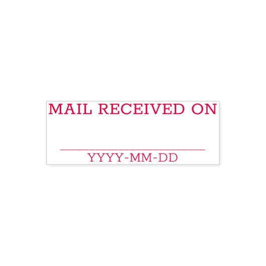 Schlichte "MAIL EMPFANGEN" Briefmarke aus Kautschu Permastempel (Design)