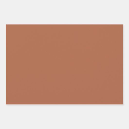 Schlichte Mars Ahornzucker braun Schatten 3 Töne Geschenkpapier Set (Vorderseite 3)