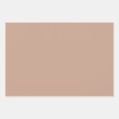 Schlichte Mars Ahornzucker braun Schatten 3 Töne Geschenkpapier Set (Vorderseite)