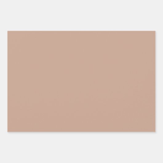 Schlichte Mars Ahornzucker braun Schatten 3 Töne Geschenkpapier Set (Vorderseite)