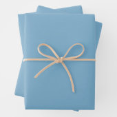 Schlichte Massivpastellblauer Geschenkpapier Set (Beispiel)