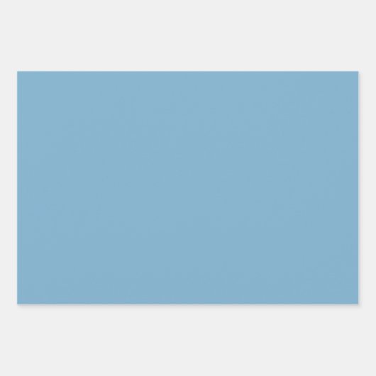 Schlichte Massivpastellblauer Geschenkpapier Set (Vorderseite)