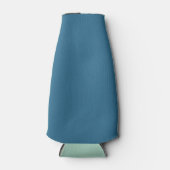 Schlichte Meeresfarbe Grün Flaschenkühler (Vorderseite)