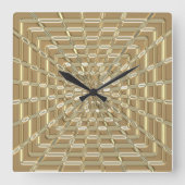 Schlichte Metallglas-Kunstuhr Quadratische Wanduhr (Vorderseite)