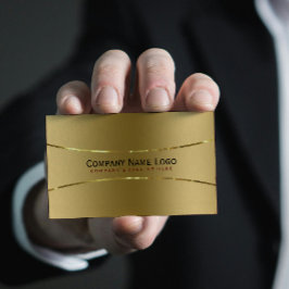 Schlichte metallische Imitat Gold-Edelstahl-Look Visitenkarte