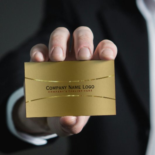 Schlichte metallische Imitat Gold-Edelstahl-Look Visitenkarte