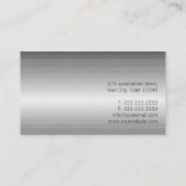 Schlichte Metallsystemanalytiker-Geschäfts-Karte Visitenkarte (Rückseite)