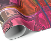 Schlichte Metallverpackung in Rot und Rosa Glas Geschenkpapier (Rolleneckpunkt)