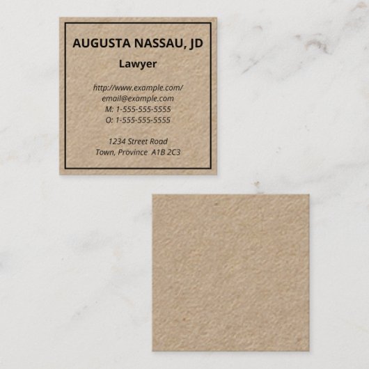 Schlichte, minimale Visitenkarte (Vorne/Hinten)