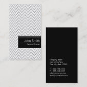 Schlichte minimale Zickzack Visitenkarte (Vorne/Hinten)