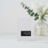 Schlichte minimale Zickzack Visitenkarte (Stehend Vorderseite)