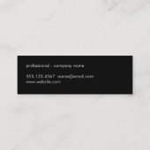 schlichte minimalistisch-schick-graue Textur Mini Visitenkarte (Rückseite)
