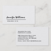 Schlichte Minimalistische Berufliche Business Card Visitenkarte (Vorne/Hinten)