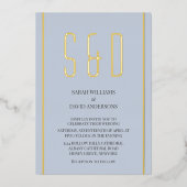 Schlichte Minimalistische Chic Moderne Skripthochz Folieneinladung (Vorderseite)