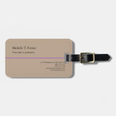 Schlichte Minimalistische Einfache Moderne Gepäckanhänger (Vorderseite horizontal)