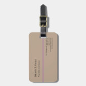 Schlichte Minimalistische Einfache Moderne Gepäckanhänger (Vorderseite vertikal)