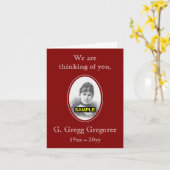 Schlichte, Minimalistische Erinnerungen-Karte + Be Karte (Gelbe Blume)