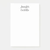 Schlichte Minimalistische Kalligraphiebezeichnung Post-it Klebezettel (Vorderseite)