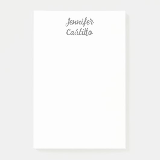 Schlichte Minimalistische Kalligraphiebezeichnung Post-it Klebezettel (Vorderseite)