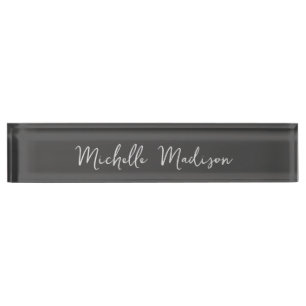 Schlichte Minimalistische moderne Handschriftkalli Namensplakette
