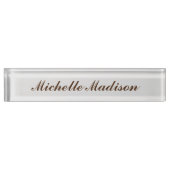 Schlichte Minimalistische moderne Handschriftkalli Namensplakette (Vorderseite)