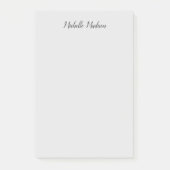 Schlichte Minimalistische moderne Handschriftkalli Post-it Klebezettel (Vorderseite)