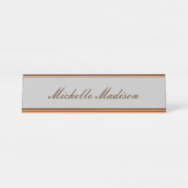 Schlichte Minimalistische moderne Handschriftkalli Schreibtischnamensplakette