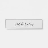 Schlichte Minimalistische moderne Handschriftkalli Türschild (Vorderseite )