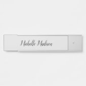 Schlichte Minimalistische moderne Handschriftkalli Türschild (Vorderseite )