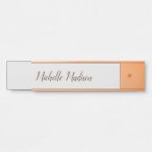 Schlichte Minimalistische moderne Handschriftkalli Türschild (Vorderseite )