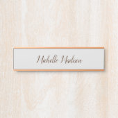 Schlichte Minimalistische moderne Handschriftkalli Türschild (Vorderseite )