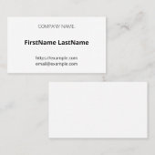 Schlichte, Minimalistische Visitenkarte (Vorne/Hinten)