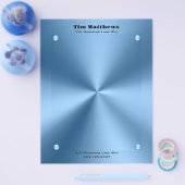 Schlichte, moderne blaue, minimalistische Buchstab Flyer (Einzeln)