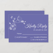 Schlichte, moderne, blumengeschmückte Orchideen RSVP Karte (Vorne/Hinten)
