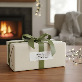 Schlichte moderne elegante minimale Rücksendeadres