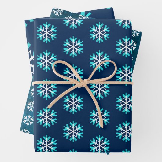 Schlichte, moderne Ferienanlage mit türkisfarbenem Geschenkpapier Set (Beispiel)