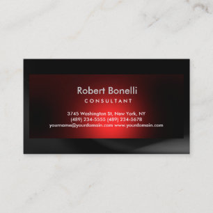 Schlichte, moderne Grau Red Consultant Business Ca Visitenkarte