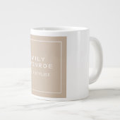 Schlichte moderne Minimalistische Farbe für Ihren Jumbo-Tasse (Vorderseite Rechts)
