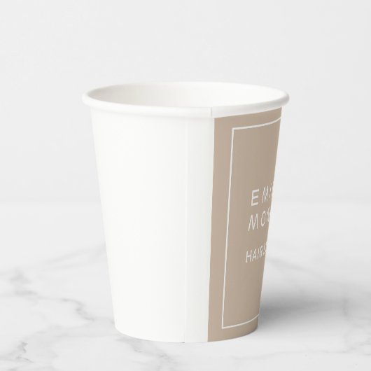 Schlichte moderne Minimalistische Farbe für Ihren Pappbecher (Rechts)