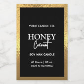 Schlichte, moderne, minimalistische Foil Border Ca Lebensmitteletikett (Einzelnes Label)