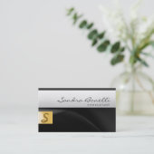 Schlichte moderne Monogram Consultant-Visitenkarte Visitenkarte (Stehend Vorderseite)