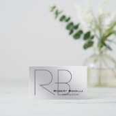 Schlichte moderne Monogram Consultant-Visitenkarte Visitenkarte (Stehend Vorderseite)