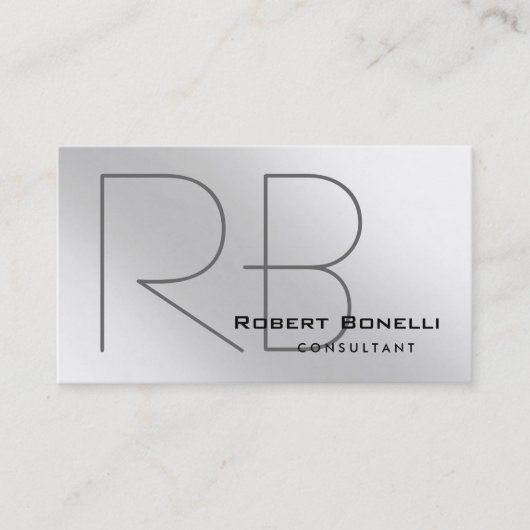Schlichte moderne Monogram Consultant-Visitenkarte Visitenkarte (Vorderseite)