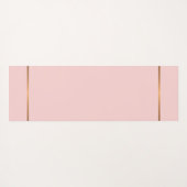 Schlichte, moderne, rosa goldfarbene mit Monogramm Yogamatte (Rückseite (Horizontal))
