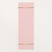 Schlichte, moderne, rosa goldfarbene mit Monogramm Yogamatte (Rückseite)